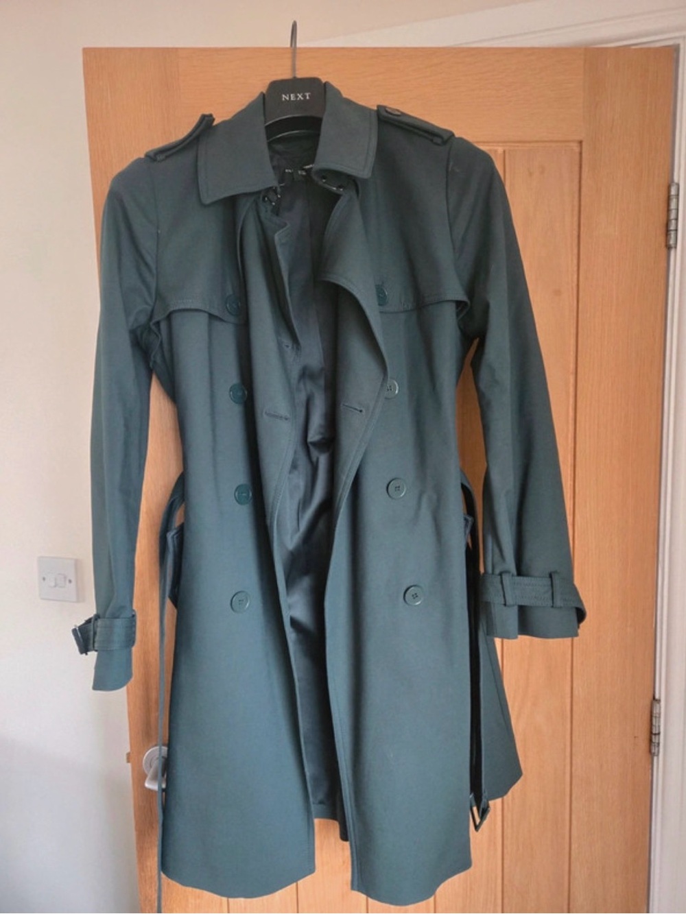Club Monaco Dark Teal Trench Coat